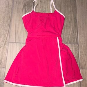 All in Motion Pink and White active dress